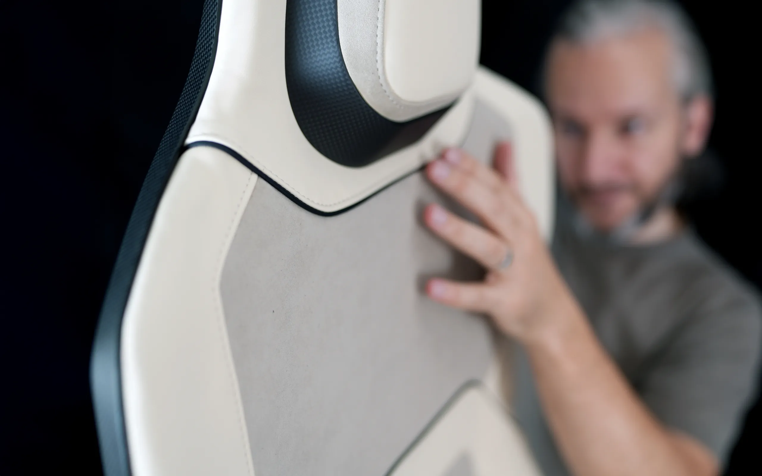 Fiberseats One carbon fiber office chair in beige